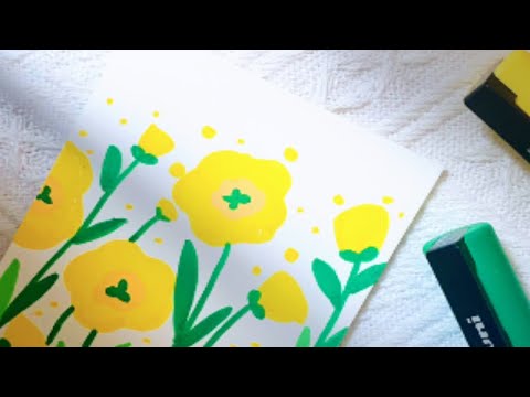 丙烯马克笔｜涂鸦画画｜简易涂鸦小卡片·ins风