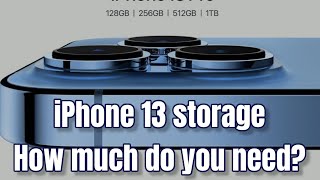 iPhone 13 storage — how much do you need | iPhone 13 1TB storage