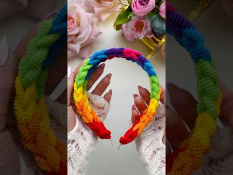 DIY ￼Cute headband 🌈💞#diy #diyideas #handmade #craft #handmadediy ##girls #acessories #acessorios