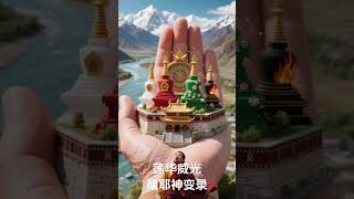 掌中佛國鎮妖氛三界共鑄桑耶門伏魔寶印護蒼生伏藏千載待法臣蓮師西去法未遠一縷檀煙接雲根#莲花生大士#桑耶寺#蓮師西來，掌鎮乾坤#、伏藏千載，法印鎮魔#掌心現寺，三界共築