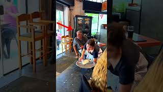 Overwhelmed Waitress Gets a Helping Hand From a Stranger #shorts