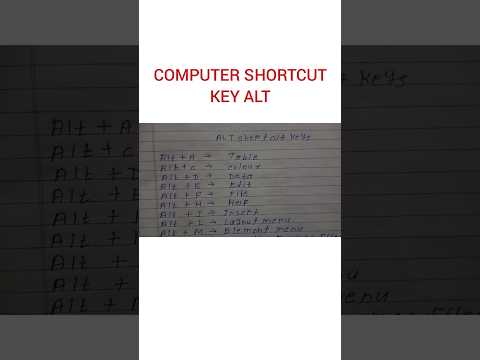Computer shortcut key alt#alt#shortcut#computer @Techvishut