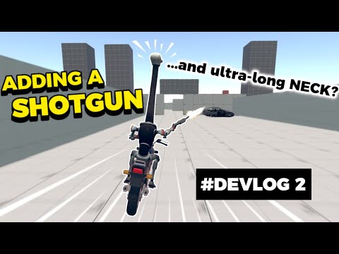 Making a motorbike game - adding weapon and aiming | Devlog #2