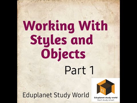 #kips #cybertools #computer #class4 #cbse Working with styles and objects || Part 1 || class 4