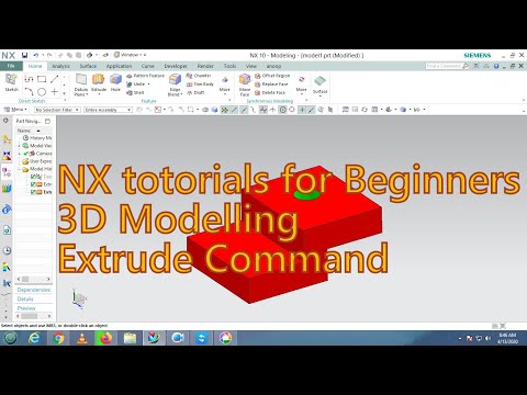 NX tutorial for beginners (part - 11)|| Extrude