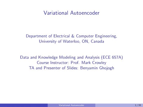 Variational Autoencoder (VAE) (optional)