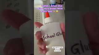 {44} Another school glue hack! #yt #reallifehacks #newidea #school #cotton Thanks for supplying 🙏🏻