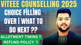 VITEEE 2025 phase 1 What to do after choice filling ? | Seat Allotment Timing #cutoff #Refund #Vit
