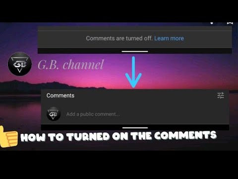 how to turn on the comments