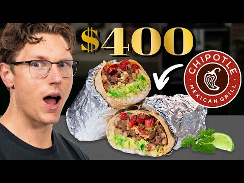 $400 Wagyu Chipotle Burrito Taste Test | FANCY FAST FOOD