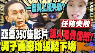 陸配亞亞返陸下場曝光? 吳子嘉: 她把事情搞砸恐被關 網友留言:有證據嗎?