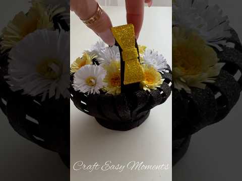 DIY make easy to Beautiful foam baskets ✨#diy #handmade #diyideas #craft #crafteasymoments #gift