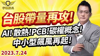 《產業先鋒隊》台股帶量再攻！AI！散熱！PCB!碳權概念！中小型飆風再起！｜黃宇帆分析師｜2023.07.24
