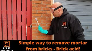 How to use brick acid (Bostik mortar and brick cleaner) #bricks #cleaner #acid