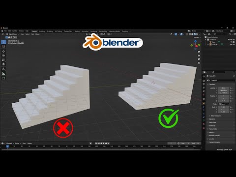 Stair in blender || Blender tips || #blender