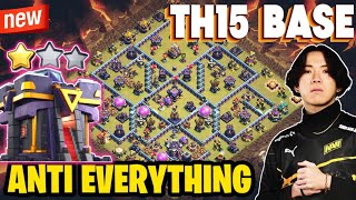 BEST-5 UNBEATEN TH15 WAR / TROPHY AND CWL BASE + BONUS VIDEO || TH15 BASE ANTI- EVERYTHING || COC