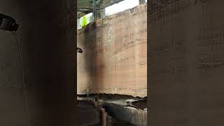 Cutting wood this large requires an experienced team
