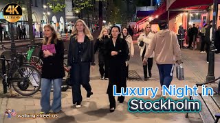 Stockholm City Night Vibes ✨ | Swedish Girls & Luxury Streets in 4K _ Night Street USA