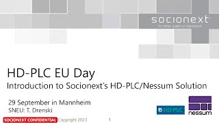 Introduction to Socionext's HD-PLC/Nessum Solution