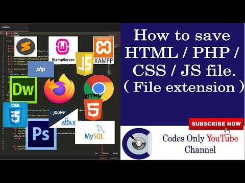 How to save web files HTML/PHP/CSS/JS( Change the File extension ) #ChaneFileType#FileExtension#HTML