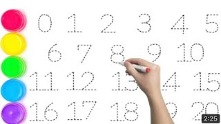 123 numbers writing video || Tracing numbers 12345 || Numbers in English ||#radnya