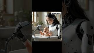 "Humanoid Robot Girl Cares for Baby Like a Real Mom #aiart #irc #viralshort