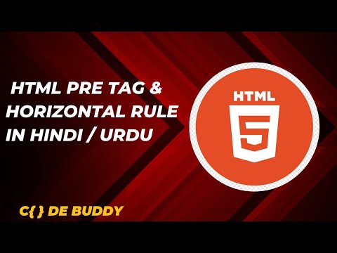 HTML Preformatted & Horizontal Rule Tag Tutorial in Hindi / Urdu