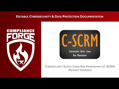 Editable Cybersecurity Supply Chain Risk Management (C-SCRM) Template