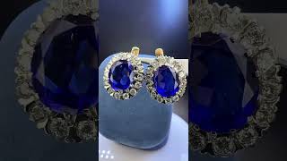 sənətin zərifliyi ilə birləşdi 12 qaşlı Sibir brilliantı ilə hazırlanmış sırğa