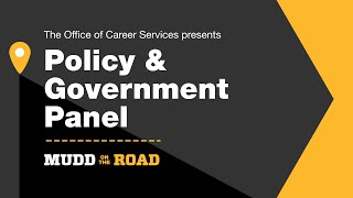 Harvey Mudd on the Road: Government and Policy Panel