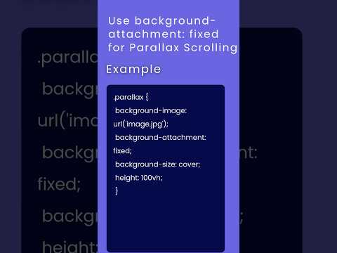 Easy Parallax Effect with Just One Line of CSS! 🌄 - Day 76