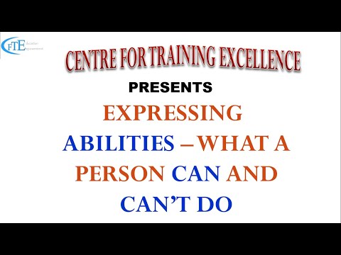 EXPRESSING ABILITIES  : TALKING ABOUT WHAT A PERSON CAN AND CANNOT DO MP3
