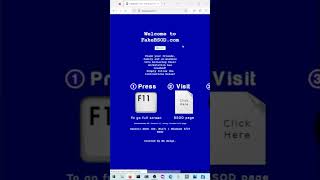 Fake BSOD (blue screen of death) prank website! #shorts #prank #computer