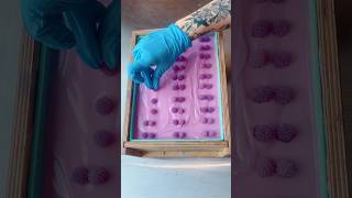 Raspberry Mold for LILAC Embeds!? #soapmaking #soapmaker #handmadesoap #soaps #soap #cpsoap #soaper