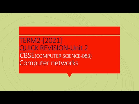12th CBSE -QUICK REVISION [COMPUTER NETWORKS]