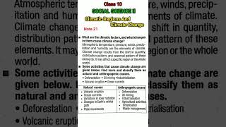 class10 | Geography | Climatic Regions And Climate change | Notes