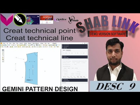 Desc 9 | Create technical point in gemini | Create technical line| fashion designer| pattern making