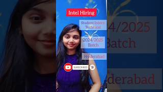 #intel #hiring ‼️Apply asap ‼️#hiring2024 #hiringalert #jobs #internship #jobsearch #fresherhiring