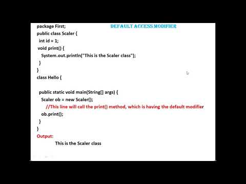 Access Modifiers in java