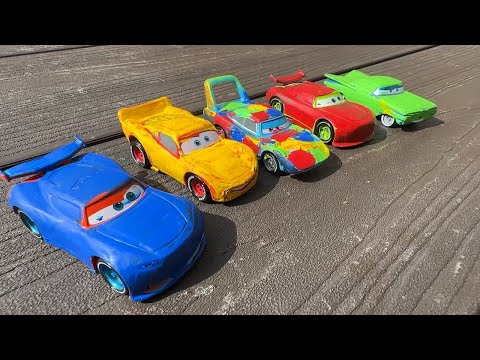 Disney Cars ☆ Let's play and wash the painted cars!