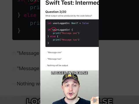 Swift Quiz Question 15 #swiftcode #iosdevelopment #code #programming #iosdeveloper #ios #xcode
