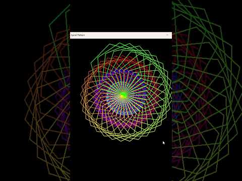 Hexagon Spiral Pattern with Python Turtle — Colorful Geometric Art #mr.codeman