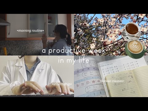 productive week in my life 🌷📹 first days working full time, starting korean classes, slice of life