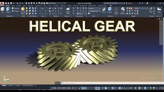 HELICAL GEAR : AUTOCAD DESIGN in English