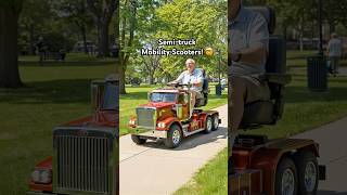 These semi-truck mobility scooters are perfect for retired truckers! 😱👏 #truckerlife #shorts