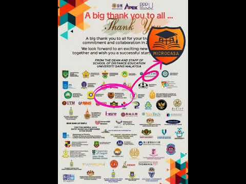 A big thank you from School of Distance Education, Universiti Sains Malaysia #microcasa