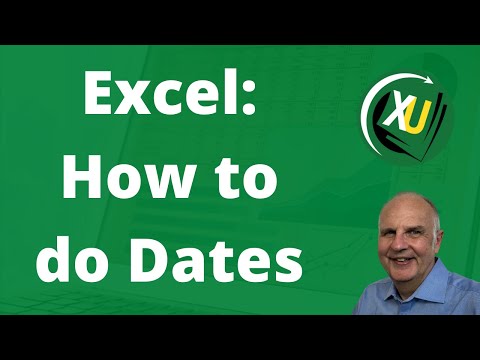 Excel: How to format dates in several different ways including showing day of the week