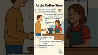 "English Conversation at the Coffee Shop| Learn Real-Life Dialogue!" #learnenglish #englishpractice