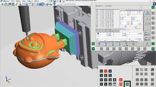 埃弗米/AFMING GMU400 | Bing Dwen Dwen 5axis machine Simulation | HuiMaiTech Virtual CNC Training