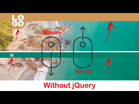 Scroll Down Navbar Background & Logo Size Change in Javascript - Without jQuery